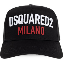 Dsquared2 Ανδρικό Καπέλο Jockey Υφασμάτινο Μαύρο S25BCM091705C00001