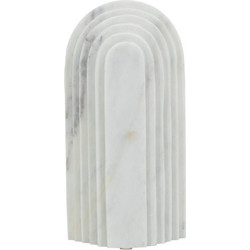 Artekko Marble Διακοσμητικό Γλυπτό Ρωμαϊκής Αρχιτεκτονικής Λευκό (12.5x5x25)cm