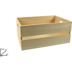 Καλάθι Ξύλινο σε Φυσικό Χρώμα 31x21x14.5cm