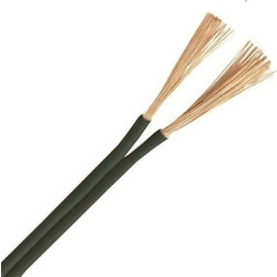 Εύκαμπτο καλώδιο NYFAZ (Πλακέ) H03VH-H 2X0.75mm Μαύρο 150-13053 Eurolamp