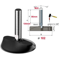 TeCom 38/7118 Γαλβανιζέ πέλμα βάσης O102 M20