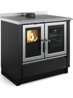 La Nordica Venezia Anthracite Black Μαντεμένια Ξυλόσομπα με Φούρνο 8.3kW