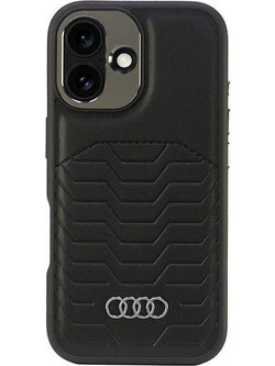 Audi Synthetic Leather MagSafe iPhone 16 6.1" black/black hardcase AU-TPUPCMIP16-GT/D3-BK