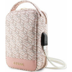 Guess Organizer GCube Stripe Travel Bag - Ροζ