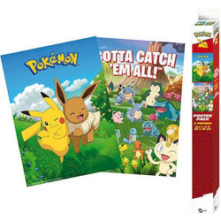 POKEMON - Set 2 Posters - Environments (52x38) Videogames NEW
