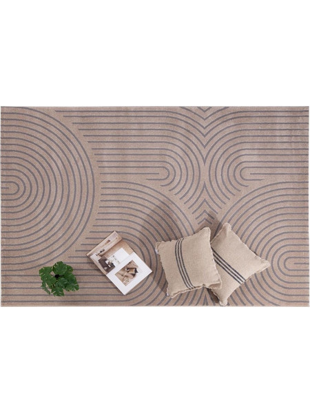 Μοντέρνο Χαλί Organic 565 Beige - 133X190,160X230,200X250,200X290,240X300, Σετ Κρεβατοκάμαρας (070x140) & (070x140) & (070x200) cm