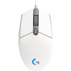 Logitech G203 Lightsync Ενσύρματο Gaming Ποντίκι RGB 8000 DPI White
