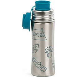 Affenzahn Teal Παιδικό Μπουκάλι Θερμός Ανοξείδωτο BPA Free Ασημί 330ml