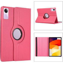 Περιστρεφόμενη Θήκη Tablet Book Style για Xiaomi Redmi Pad - Ροζ