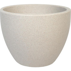Γλάστρα πλαστ. Bowl LEATHER Stone Φ100X75