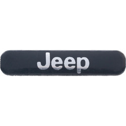 Aυτοκόλλητο - logo για κέλυφος κλειδιού JEEP 5 x 25 mm αλουμινένιο
