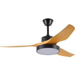 it-Lighting Nitinat 25W 3CCT LED Fan Light in Black with Wooden Color (102000220)