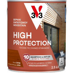 V33 High Protection Βερνίκι Εμποτισμού Ξύλου Νερού Εξωτικό 2.5lt