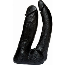 Doc Johnson Vac-U-Lock CodeBlack Double Penetrator Διπλό Dildo 13cm Μαύρο