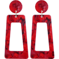 Ghetto Resin Geometric Square Acrylic Earrings