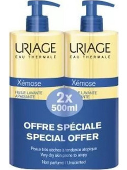 Uriage Xemose Soothing Cleansing Oil Λάδι Καθαρισμού για Ξηρό Δέρμα 2x500ml