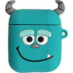 Θήκη Σιλικόνης cartoon cute monster για Apple Airpods - τιρκουάζ