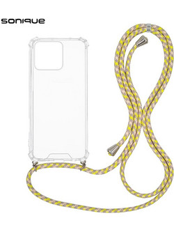 Sonique Armor Clear Θήκη Σιλικόνης με Κορδόνι (Honor X8b) Rainbow Κίτρινο