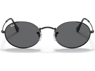 Ray-Ban RB3547 002/B1 Ανδρικά Γυαλιά Ηλίου Οβάλ Μεταλλικά Μαύρα με Μαύρο Polarized Φακό