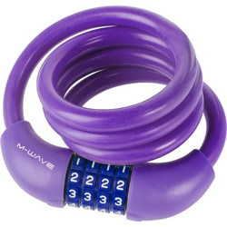 M-WAVE ΚΛΕΙΔΑΡΙΑ ΠΟΔΗΛΑΤΟΥ ΣΠΙΡΑΛ DS 12.10 SILICONE 12x1000 Μωβ