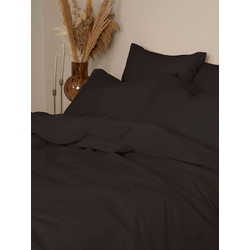 Sunshine Home Σετ Σεντόνια Υπέρδιπλα Βαμβακερά 235x270 Feelings 111 Black