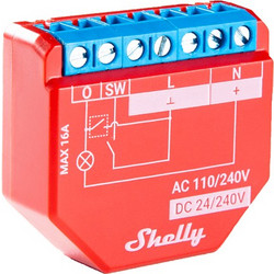Shelly 1PM Plus - Συσκευή Αυτοματισμού (έως 16Α/3500W) με WIFI, Bluetooth και Μέτρηση Κατανάλωσης