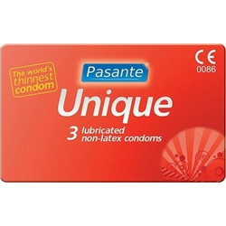 Pasante Unique Latex Προφυλακτικά Χωρίς Λάτεξ με Λιπαντικό 3τμχ
