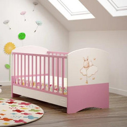 Asterias Bebe Φένια Πολυμορφική Κούνια για Στρώμα 70x140cm Ροζ