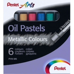 Παστέλ Pentel Μεταλλικά Χρώματα 6 Τεμάχια