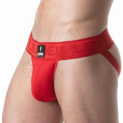Leader Sports Mesh Jockstrap Red