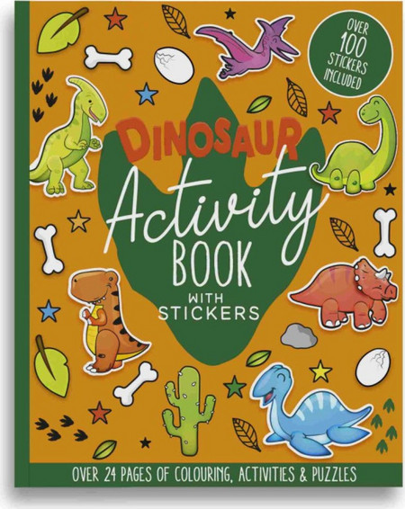 Τετράδιο Ζωγραφικής Α4 Dinosaur Activity Book Με Αυτοκόλλητα Eurowrap