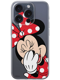 Disney Minnie Partial Print Smiley Back Cover Transparent (iPhone 15 Pro)