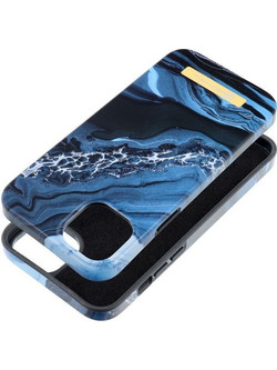 FORCELL F-Protect Mirage Case Compatible With Magsafe For Iphone 14 Plus Ocean marble