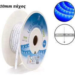 LED Ταινία Αδιάβροχη IP65 50m Μπλε 220V 7W/m 10mm SMD 5050 (Τιμή ανά Μέτρο) Aigostar