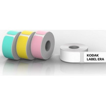 Kodak Label ERA M50 Sticker Label 12 Rolls Set (White 9Rolls, Pink/Green/Yellow 1 Roll Each)
