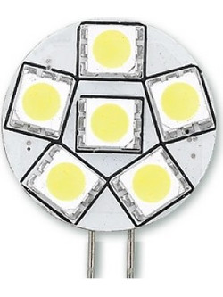 Λαμπάκι 6 Led Λευκό Θερμό G4 Πίσω Επαφές 10-30V
