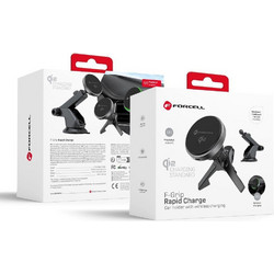 Βάση-Φορτιστης Κινητού Forcell F-GRIP Rapid for Windshield / Air Vent Wireless Charging MagSafe/Qi2 15W Grey