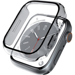 Crong Hybrid Watch Case CRG-41HS-CLR Θήκη Smartwatch με Τζαμάκι για Apple Watch 41mm Διαφανές