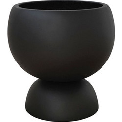 MarHome Κασπώ Μπολ Fiberclay με Βάση Μαύρο Ματ Φ35x35cm