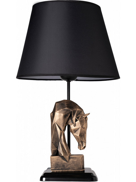 HomeMarkt HM747401 Πορτατίφ Μαύρο Χρυσό Φ24xΥ35cm