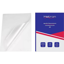 Δίφυλλο Πλαστικοποίησης Metron - A4 - 125 Micron - 100 τεμάχια 470.091687
