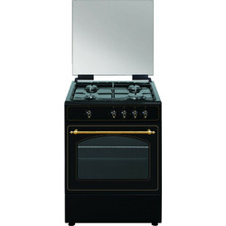 Vitrokitchen RU6060N Κουζίνα Ηλεκτρική 64lt με Εστίες Αερίου 60cm