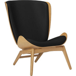 Πολυθρόνα The Reader Hope Leather 5502C5502-12 78x91x105cm Oak Black