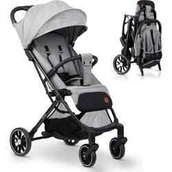 Καρότσι Μωρού Paseo Nukido Kατάλληλο για Nεογέννητο Light Grey (5903890622404)