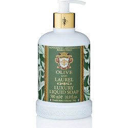 Saponificio Fiorentino Olive & Laurel - Φυτικό υγρό σαπούνι 500ml με ελιά και δάφνη για βαθύ καθαρισμό και φυσική ενυδάτωση