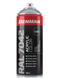 Benman Acrylic Color Spray Σπρέι Βαφής Γκρι Gloss 400ml