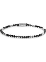 Rebel & Rose Black & Silver Glam Rocks Βραχιόλι RR-30005-S-S