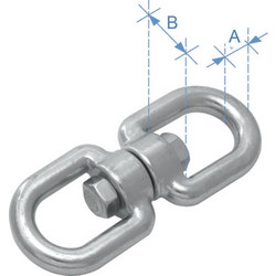 Στριφτάρι με 2 κρίκους Inox 316