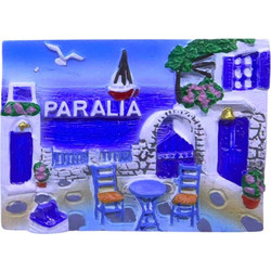 Τουριστικό μαγνητάκι Souvenir - Σετ 12pcs - Paralia - 678420