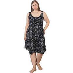 Γυναικείο νυχτικό αμάνικο homewear R5281 - ΜΑΥΡΟ